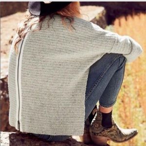 Free People Arctic Fox back zip sweater jumper shirt